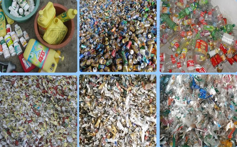 塑料瓶破碎機應用效果圖